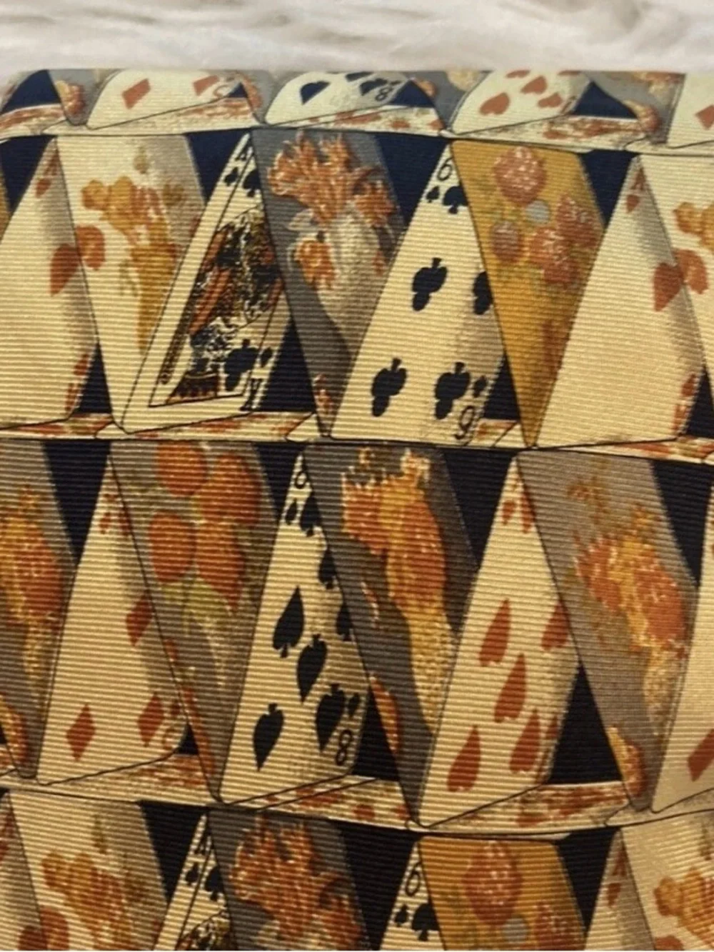 $300 Yves Saint Laurent Cards Deck 100% Italian Silk Tie